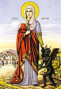 St.Marina the Martyr holding a devil.jpg